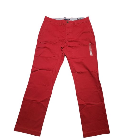 Tommy Hilfiger Men's Chino Pants Custom Fit‎ THFLEX Dark Red Size 32x30 - Picture 1 of 10